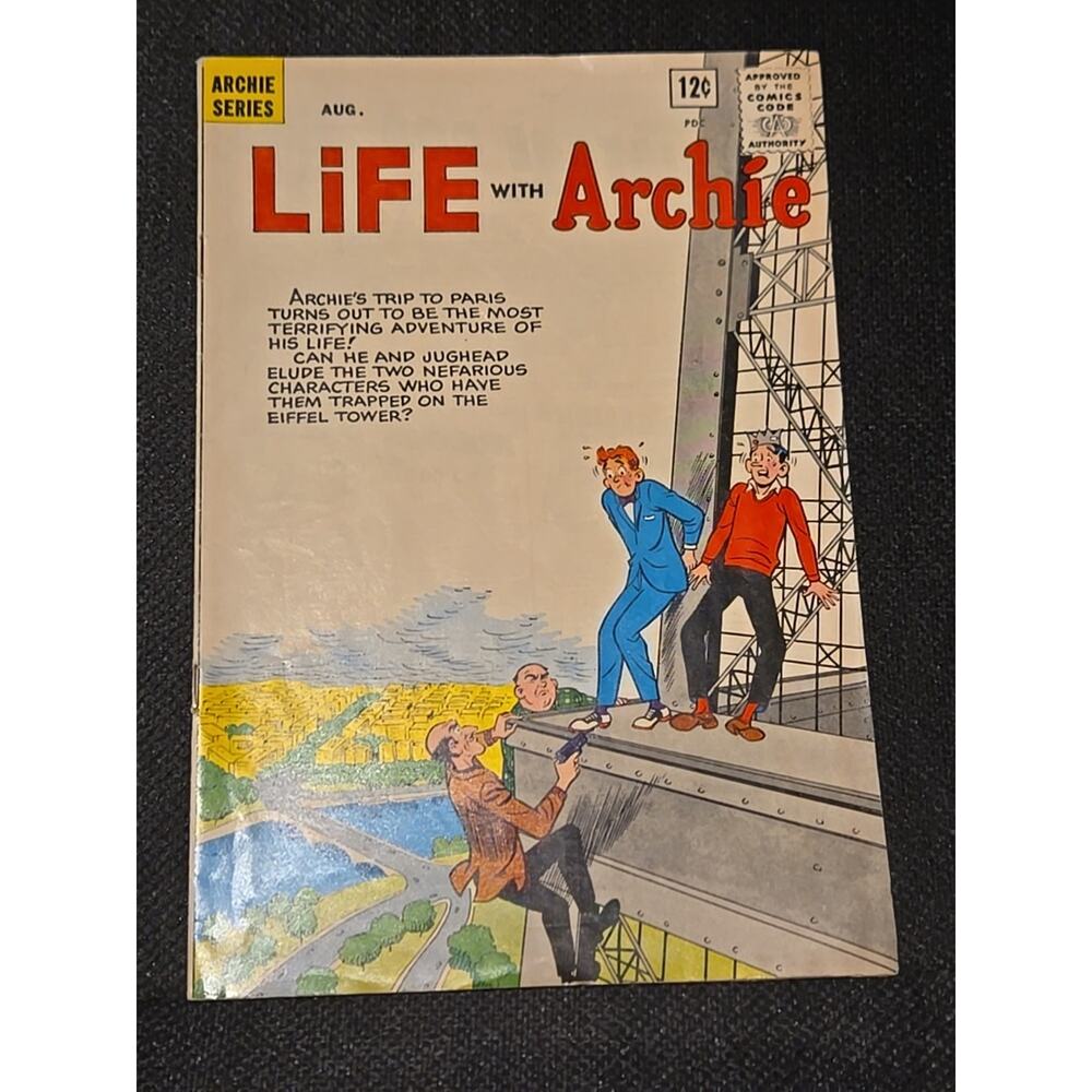 Life with Archie #22 F (1963) Archie and Jughead, Eiffel‎ Tower cover!